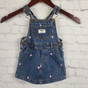 OshKosh Girls jean overall dress. 24m